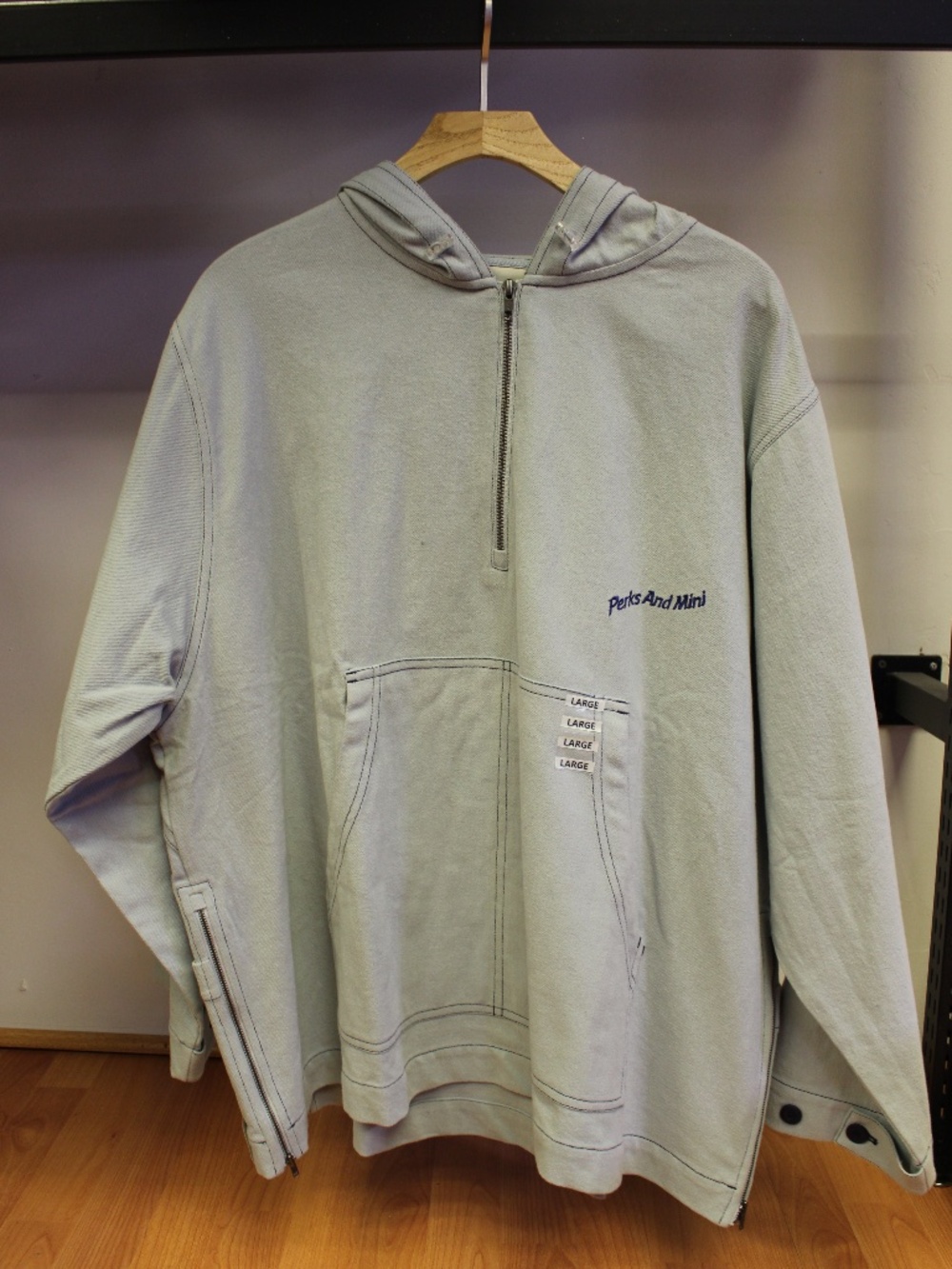 Perks and Mini (PAM) Denim Quarter Zip - Denim, Large